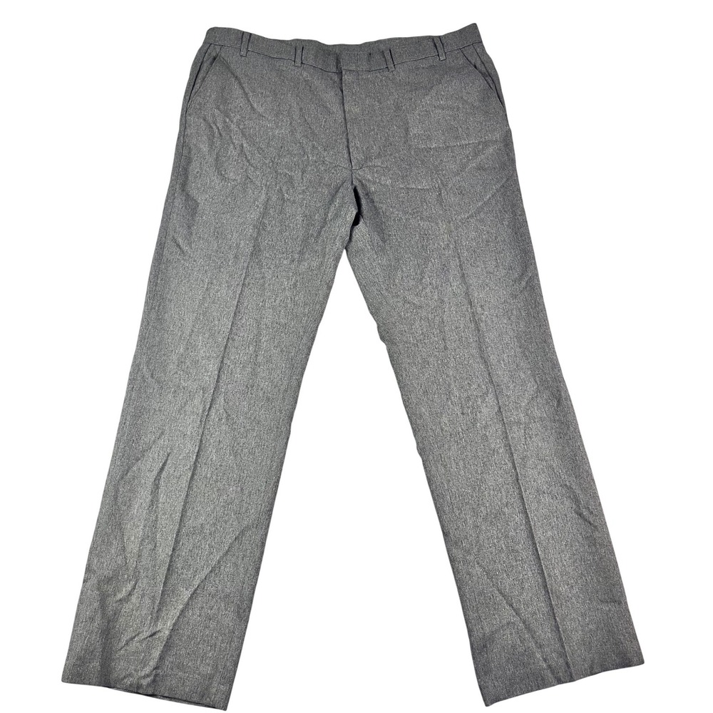 Vintage Levi Strauss Action Slacks Mens 43x33* Grey Dacron Polyester Dress Pants